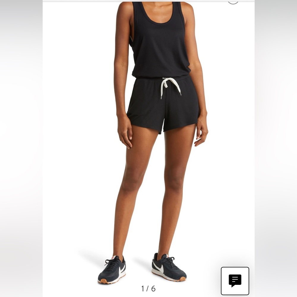 Vuori Black TORREY TANK ROMPER Size M